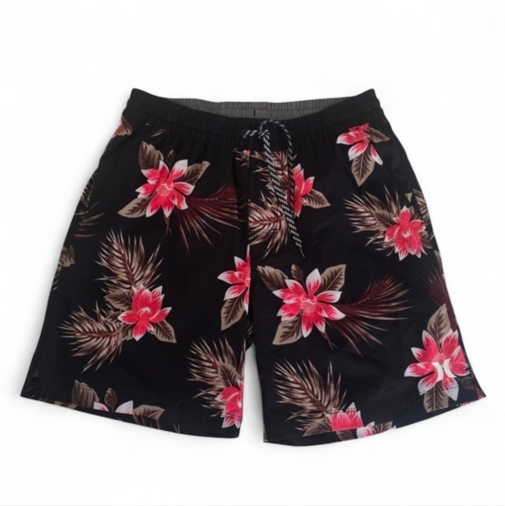 Hurley Swim‎ Shorts 7.5" Hibiscus Flower Print Size Medium